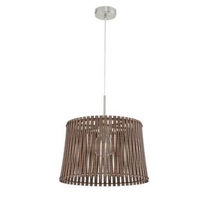 Suspension Sendero I Bois / Acier - 1 ampoule - Marron