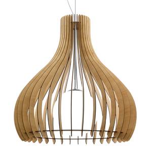 Hanglamp Tindori glas / hout - 1 lichtbron - Camelkleurig - Breedte: 80 cm