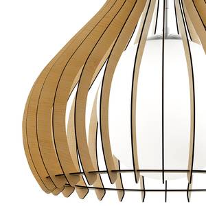 Suspension Tindori Verre / Bois - 1 ampoule - Camel - Largeur : 60 cm