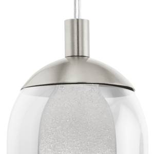 LED-Pendelleuchte Farsala I Glas / Stahl - 1-flammig