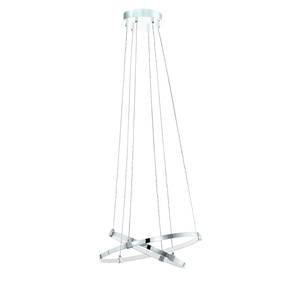 LED-hanglamp Nebreda kunststof / staal & aluminium - 2 lichtbronnen