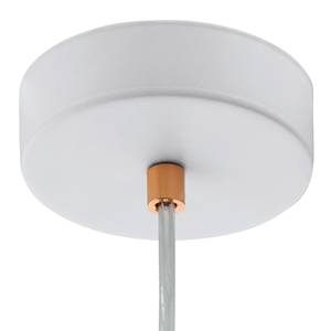 Hanglamp Cocno staal - 1 lichtbron - Wit/Koper