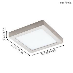 LED-Deckenleuchte Fueva IV Kunststoff / Stahl - 1-flammig - Weiß / Silber - Breite: 23 cm