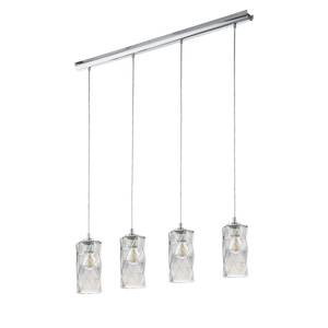 Hanglamp Estevau II glas / staal - 4 lichtbronnen