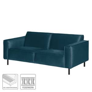 Sofa Uhand (3-Sitzer) Samt - Dunkelblau