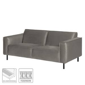 Sofa Uhand (3-Sitzer) Samt - Grau
