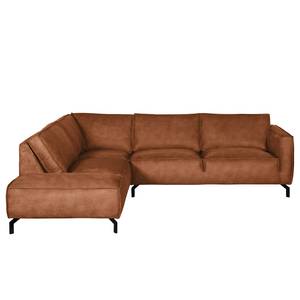 Ecksofa Chaides I Antiklederlook - Cognac - Ottomane davorstehend links