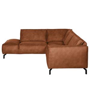 Ecksofa Chaides I Antiklederlook - Cognac - Ottomane davorstehend links