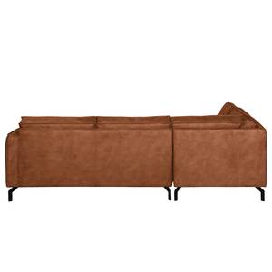 Ecksofa Chaides I Antiklederlook - Cognac - Ottomane davorstehend links