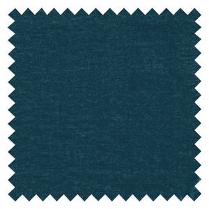 Canapé d'angle Dabney Velours - Bleu foncé - Méridienne courte à droite (vue de face)