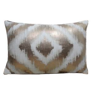 Coussin Boho Eye Étoffe de coton - Beige / Doré