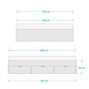 Letto in legno massello SoraWood Rovere massello - 140 x 200cm