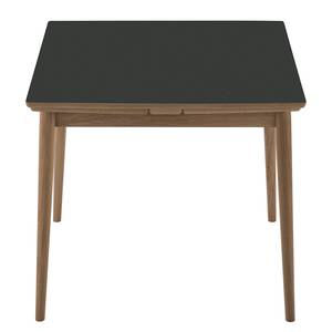 Eettafel Arvid deels massief eikenhout - eikenhout - Antraciet - Breedte: 82 cm - Lichte eikenhouten