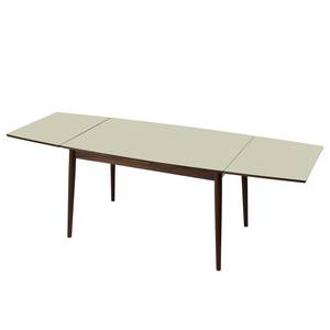 Table extensible Arvid Partiellement en noyer massif - Noyer - Sable - Largeur : 122 cm - Marron