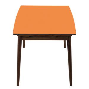 Table extensible Arvid Partiellement en noyer massif - Noyer - Orange - Largeur : 122 cm - Marron
