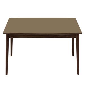 Table extensible Arvid Partiellement en noyer massif - Noyer - Taupe - Largeur : 122 cm - Marron