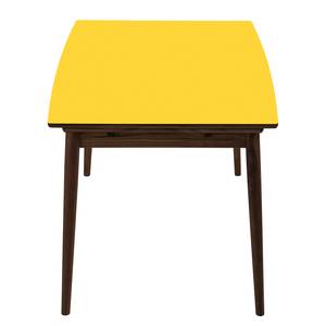 Table extensible Arvid Partiellement en noyer massif - Noyer - Jaune - Largeur : 122 cm - Marron