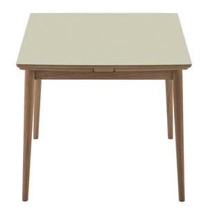 Table extensible Arvid Partiellement en chêne massif - Chêne - Sable - Largeur : 82 cm - Chêne clair