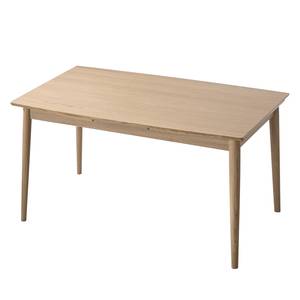 Eettafel Arvid deels massief eikenhout - eikenhout - Lichte eikenhouten - Breedte: 142 cm - Lichte eikenhouten