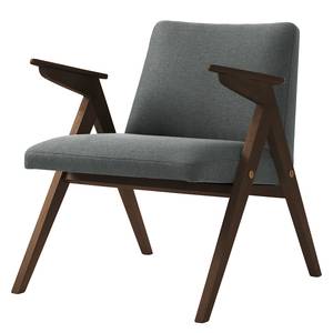 Fauteuil Frazer geweven stof - Donkerbruin