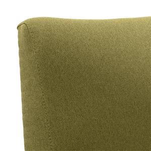 Fauteuil Opheim I Tissu - Vert olive - Marron foncé