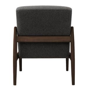 Fauteuil Froid Tissu - Tissu Claris: Anthracite - Marron foncé