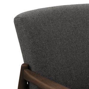 Fauteuil Froid Tissu - Tissu Claris: Anthracite - Marron foncé