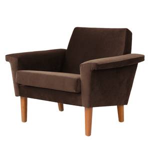 Fauteuil Larslan Velours - Marron