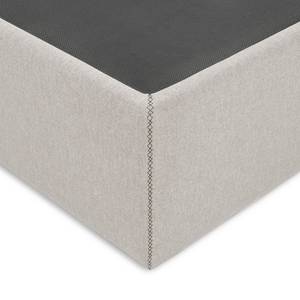 Gestoffeerd bed Faugh Geweven stof - Beige - 180 x 200cm