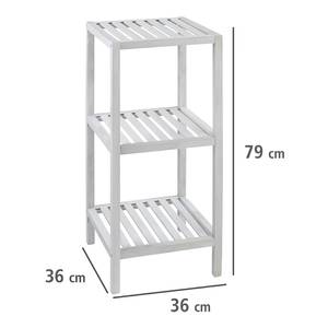 Open kast Norway II Massief walnotenhout - wit walnotenhout - Hoogte: 79 cm