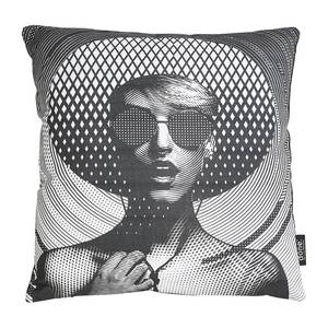 Coussin Elektra Coton - Noir / Blanc