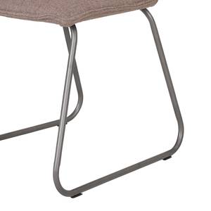 Gestoffeerde stoel Kinsley I (set v. 2) geweven stof/staal - grijs - Modder