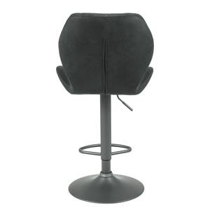 Chaises de bar Ripley (lot de 2) Microfibre / Acier - Anthracite - Gris vintage - Microfibre