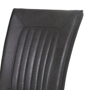 Chaises cantilever Creegh (lot de 2) Microfibre/ Acier -  Noir mat - Anthracite