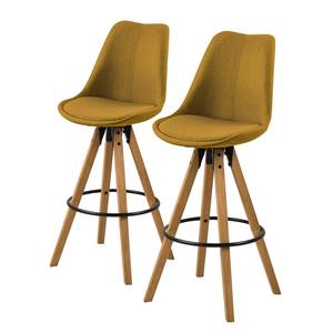 Chaises de bar Aledas II Jaune curry - Lot de 2