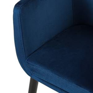 Chaises à accoudoirs Nicholas V Velours Kemi: Bleu foncé - 1 chaise