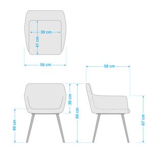 Armleunstoel Nicholas V Fluweel/massief rubberboomhout - zwart - Velours Kemi: Donkerblauw - Stoel