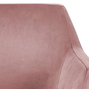 Chaise de bar NICHOLAS Velours Vilda: Rose vieilli - Lot de 2