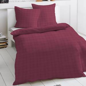 Parure de lit Karo Satin - Bordeaux