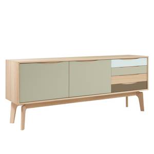 Sideboard Nysted II Eiche teilmassiv - Mehrfarbig