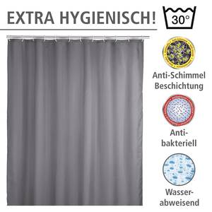 Rideau de douche Uni Fibres synthétiques - Gris