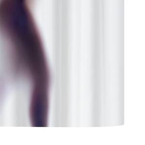 Rideau de douche Silhouette Fibres synthétiques - Blanc / Marron foncé