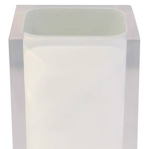 Zahnputzbecher Cube Kunststoff - Weiß