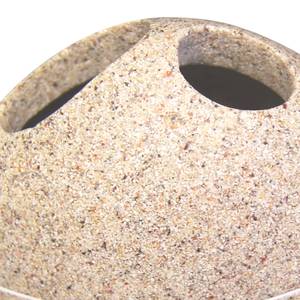 Tandenborstelbeker Stone keramiek - Beige