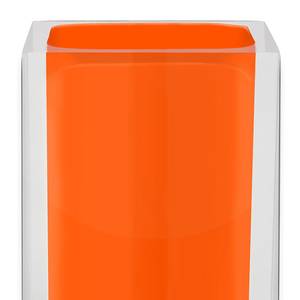 Zahnputzbecher Cube Kunststoff - Orange
