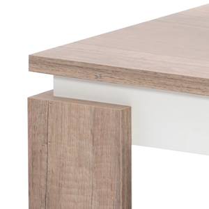 Table basse Paola Imitation chêne sauvage / Blanc