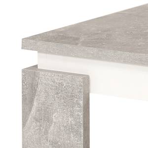 Table basse Paola Imitation béton / Blanc