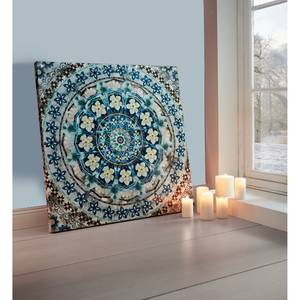 Bild Blue Mandala Holz - Blau