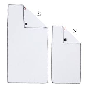 Serviettes Deluxe Prime (lot de 4) Coton - Blanc