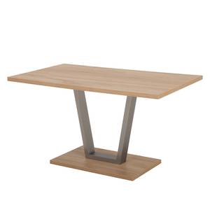 Table Cutler Acier - imitation chêne Sonoma / Argenté